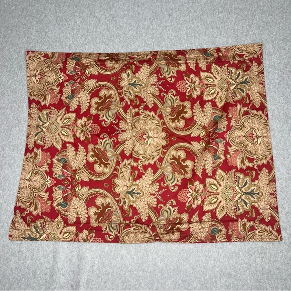 Ralph Lauren Home Jardiniere Paisley Red Sateen Pillow Shams Set of 2 Vintage - Picture 9 of 14